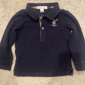 Beautiful authentic navy Burberry baby polo.